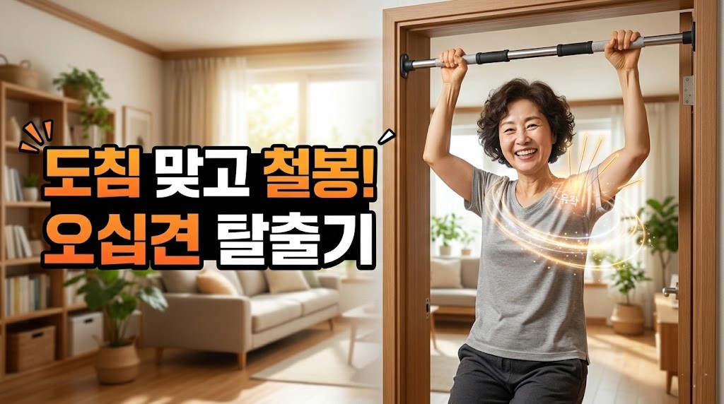 오십견 치료를 위해 한의원에서 도침을 맞고 돌처럼 굳은 어깨를 철봉 매달리기로 완치한 50대 여성의 경험담 썸네일