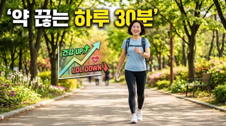 고지혈증 걷기 효과 매일 30분 혈관 건강 개선 효과